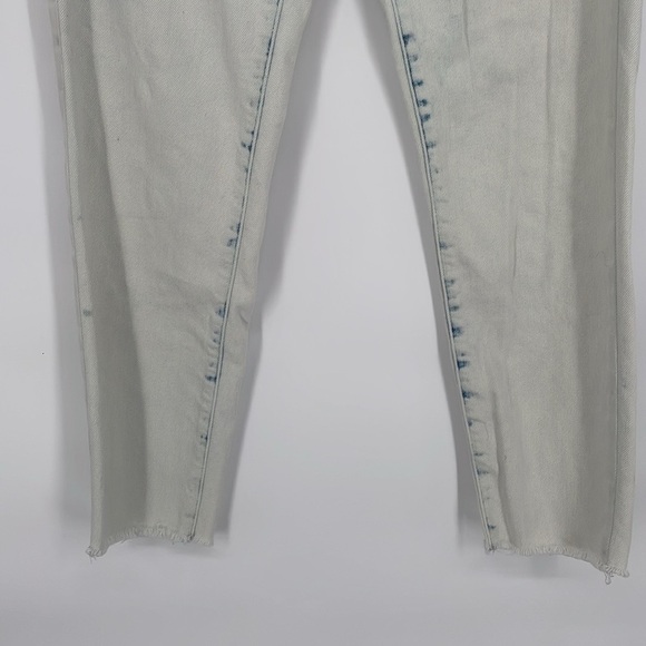 L’AGENCE‎ Women’s Mid Rise Raw Hem Tapered Leg Acid Wash Jeans Size 25 - Picture 3 of 5